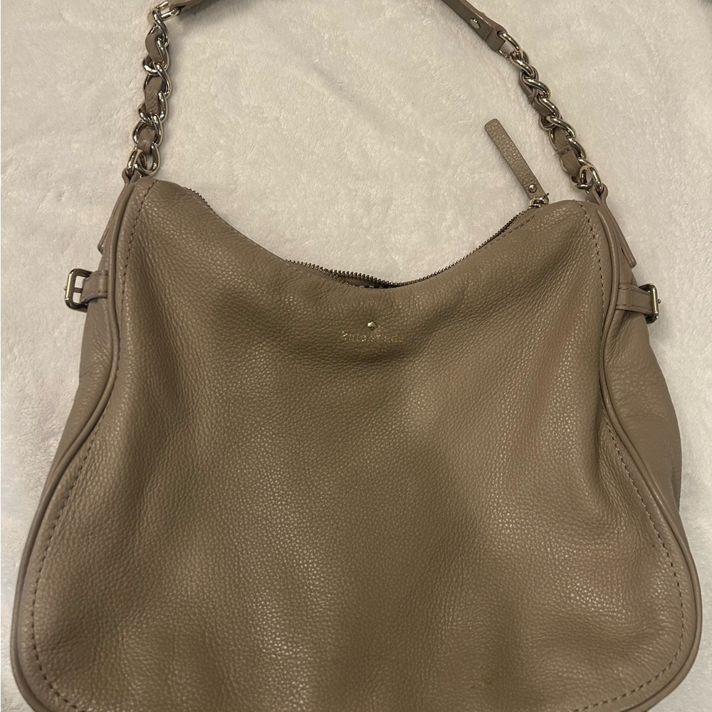 Kate Spade Taupe Leather Hobo Bag